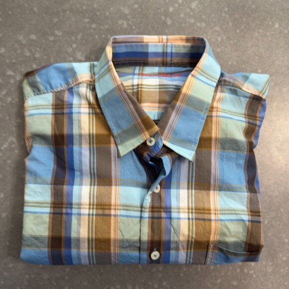 Alan Flusser Plaid Long Sleeve Shirt - Size XXL - Picture 2 of 10